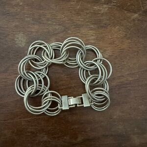 Lia Sophia gold triple ring chain bracelet